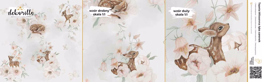 Próbka tapety Wiosenna łąka sarenek