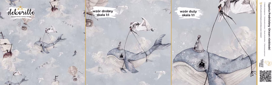 Próbka tapety Podniebny Ocean niebieski