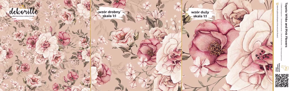 Próbka tapety White and Pink Flowers